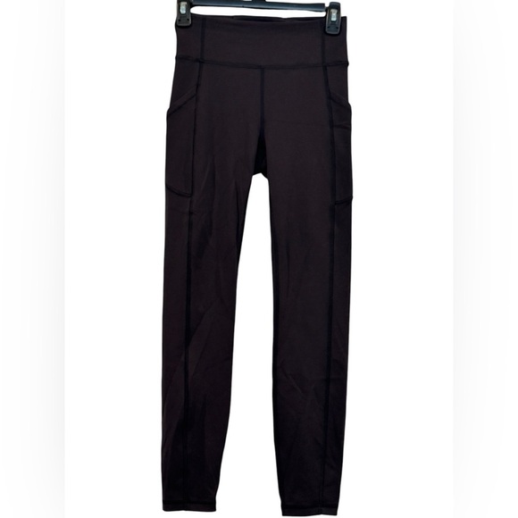 Women’s Lululemon Black Ankle High Rise Leggings With Pockets: Size 4 - Picture 1 of 11